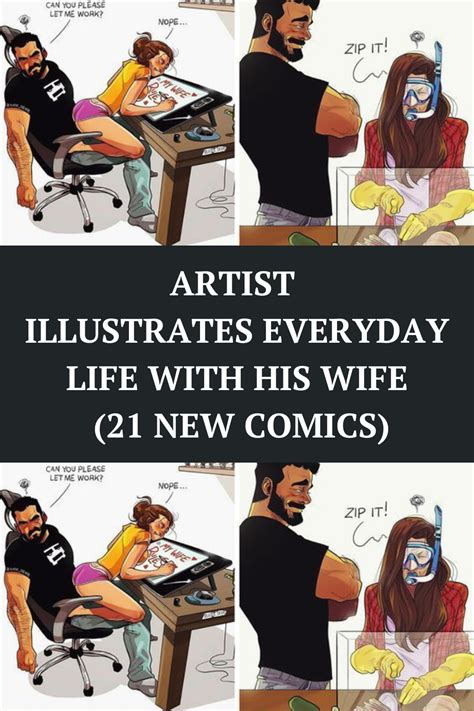 artist illustrates life with wife|Artist Keeps Illustrating Everyday Life With His Wife In Comics .